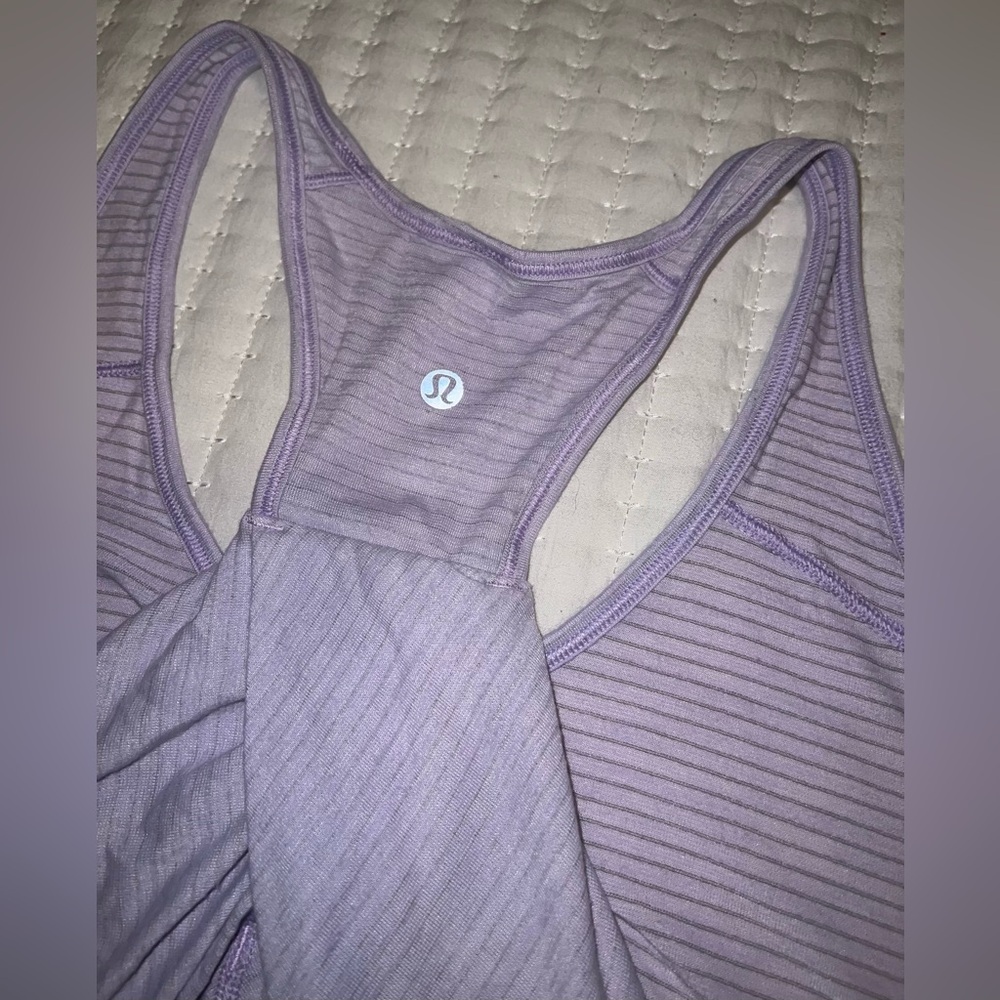 Lululemon Purple Striped Tank Top